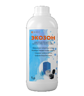ЭКОЗОН Концентрированное дезодорирующее, консервирующее средство для биотуалетов и туалетов-ведер 1л.