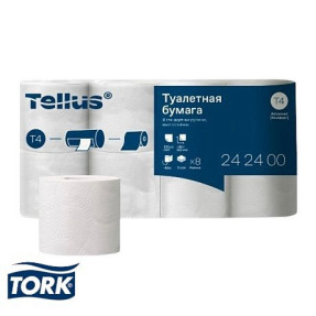 Бумага туалетная Торк Теllus Комфорт Т4, 8 рул, 16м, 3-сл. (242400)