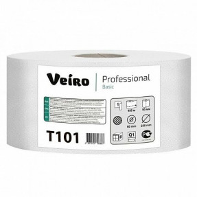 Бумага туалетная Veiro Professional Basic в больших рулонах, 1 слой, 450 м (T101)