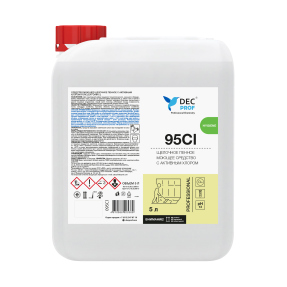 DEC PROF 95Cl, щелочное пенное моющее ср-во с активным хлором, 5л