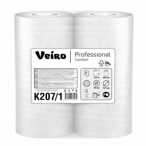 Полотенца бумажные Veiro Professional Comfort в рулонах, 12.5 м, 2 слоя (K207/1)