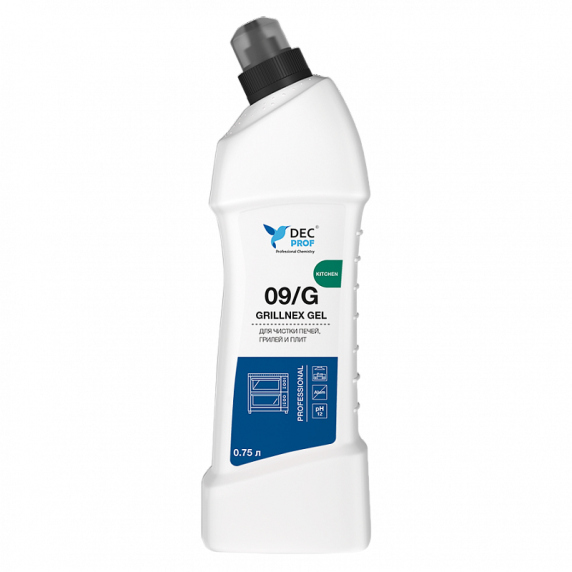DEC PROF 09/G GRILLNEX GEL Гель для удаления жира, копоти и нагара с гриля и духовок, 0,75л
